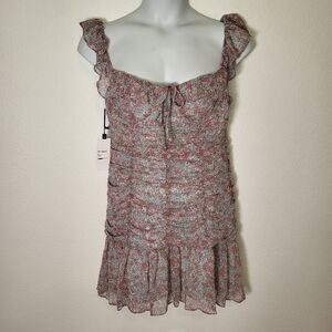 NWT ASTR Off Shoulder Ruched Floral Mini Dress size XLarge